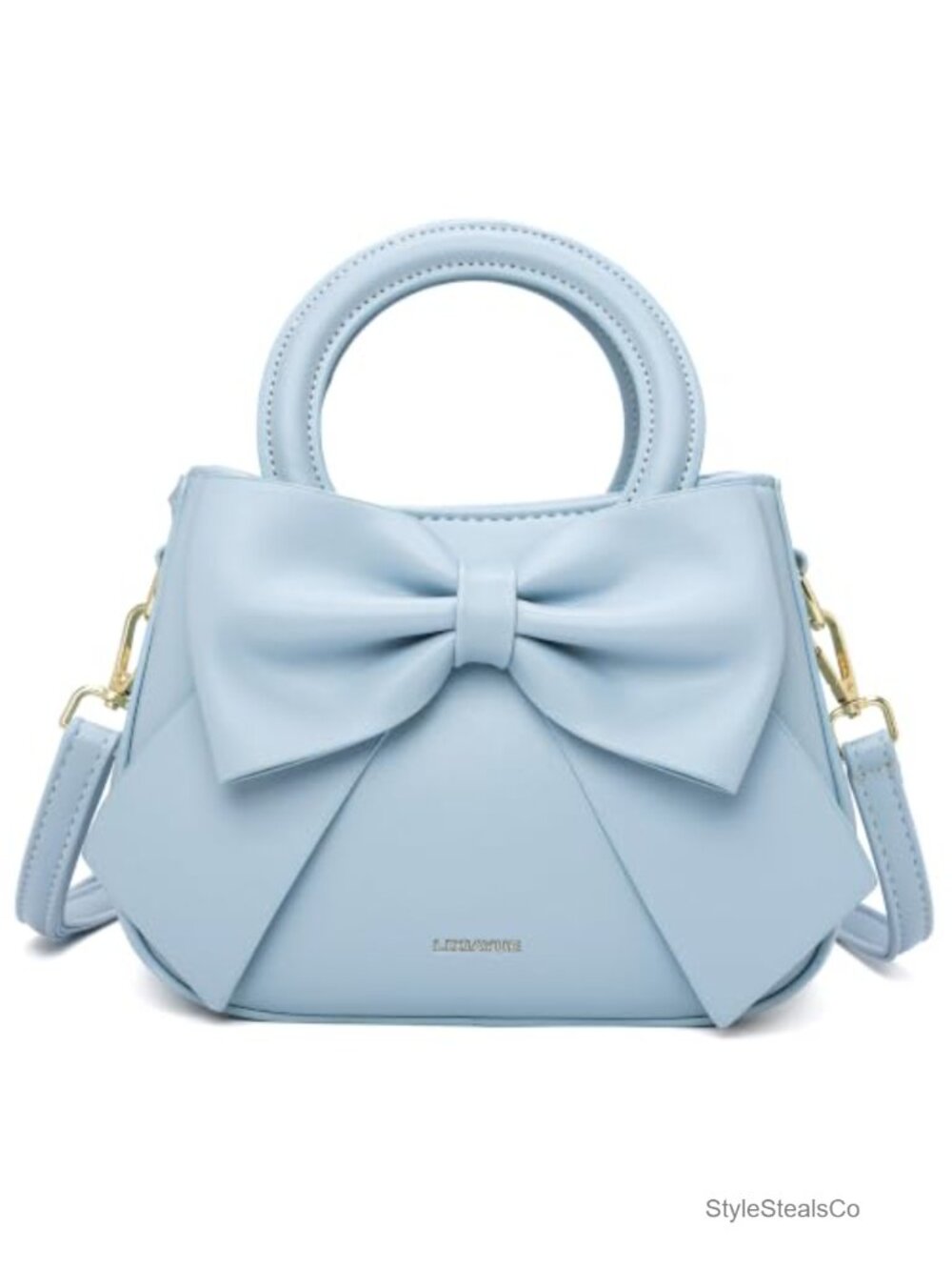 Bow Crossbody Bag Vegan Leather Mini Purse